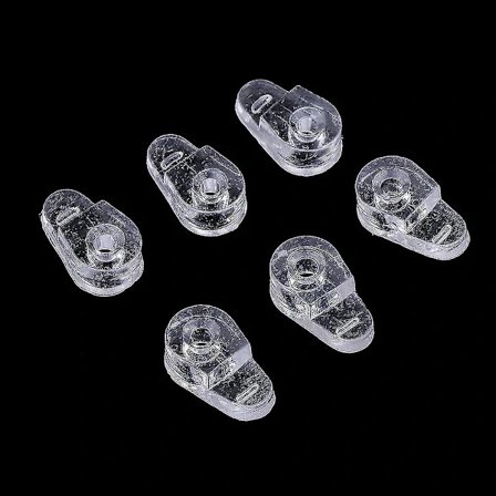 100 stk Plastglassfeste Transparent Speilskap Fester Klemmer Ny