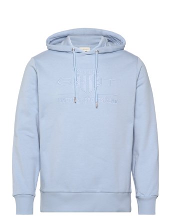 GANT Reg Tonal Shield Hoodie - Blue - XXL