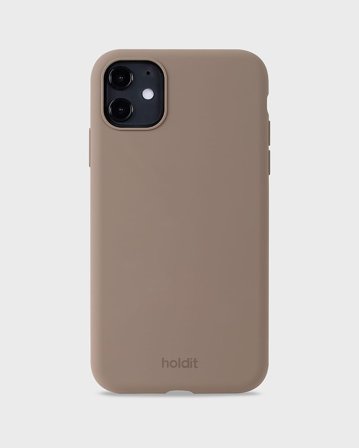 HOLDIT Silicone Case iPhone Mocha Brown 11/XR, Tøj & Bolig, Elektronik, Telefon & Mobiltilbehør