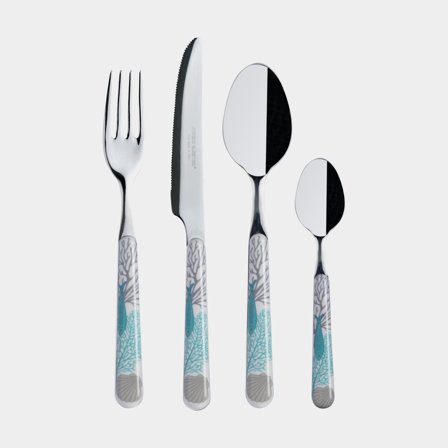 Set de couverts Marine Business Coastal, blanc/bleu, 24 piéces