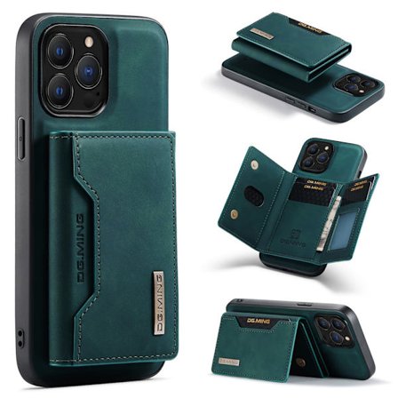DG.MING 2 in 1 Magnetic Card Slot Case iPhone 16 Pro Green