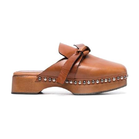 Dorothee Schumacher, knot detail clog mules Bruin, Dames, Maat:37 EU