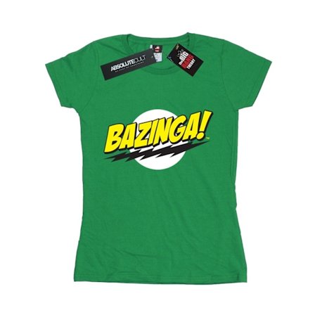 The Big Bang Theory Dam/Kvinnor Bazinga T-Shirt XL Irländsk Grön