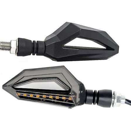 Motorcykel LED Blinklys Motorcykel Dagkørselslys (sort) (2 stk)