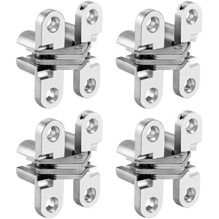 Dolda gångjärn Korsgångjärn Osynliga gångjärn För 180 graders vikdörrar För möbler Beslag Trädörrar Skåp garderober Träskåp