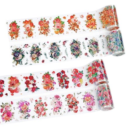 Blomstertape Washi Tapes Gennemsigtige tape