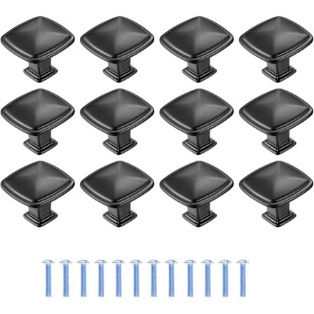 12 stk. svarte kjøkkenhåndtak, dørhåndtak, skuff, dør