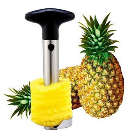 Ananas-skärare - för skal, enkelt matlagningsverktyg - svart