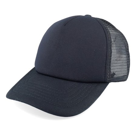 Beechfield - Negro trucker Gorra - Foam Black/Black Vintage Trucker @ Hatstore