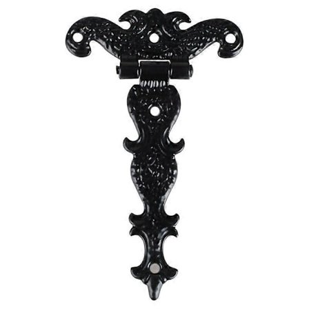 Antikke hængsler, Dekorative bronzehængsler til skabsdøre, smykkeskrin Sort 2 stk