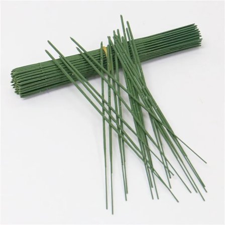 200 stykker Plastkledd Jern Blomster Stengel For Kunstig Hortensia Rose 6.69tommers Blomst Hode Pinn Stang Bryllup Dekor Tilbehør