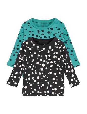 Top Basic Rib Aop 2 Pack T-shirts Long-sleeved T-shirts Multi/mönstrad Lindex