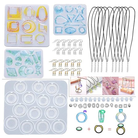 Silikon Ringform Kreativ Smykke Epoxy Harpiks Støpeformer For Halskjede DIY