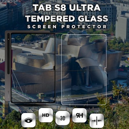 Samsung Galaxy Tab S8 Ultra - Härdat Glas 9H - Super Kvalitet Skärmskydd