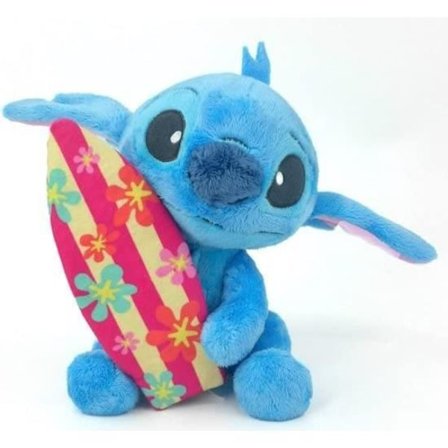 Gosedjur - Disney - Stitch - 25 cm - Flerfärgad - Surfbräda