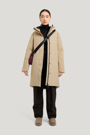 Tretorn Row Insulated Parka — Vattentät Jacka Dam — Beige | Ytterkläder, Gummistövlar, Jackor & Regnkläder för Dam, Herr & Barn