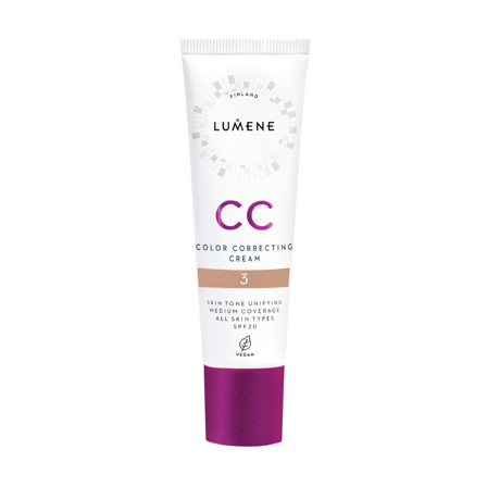 Lumene CC Color Correcting Cream SPF20, Farge 3, 30 ml