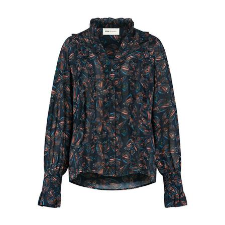 Pom Amsterdam Blouse , Blauw , Dames , Maat: XS