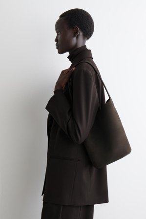 COS Paradigm Mini Tote Bag - Suede in Brown - Women