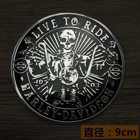 Aluminiumskallklistermärken för Harley Davidson Sportster - Dekorativa tillbehör för motorcykellogotyp