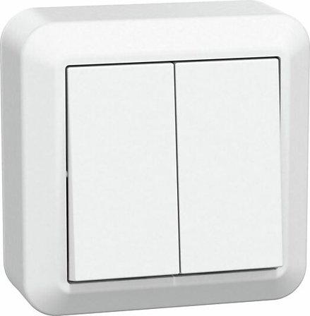 DOBBEL BRYTER CONNECT 2 HOME K-TRAPP HVIT