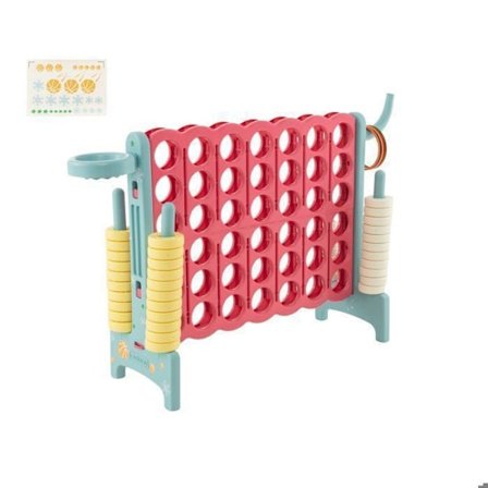 COSTWAY Power Game 4 Giant-Basket-ringkastning 42 stycken-snabbspak-BPA-fri-Familjespel-Blå