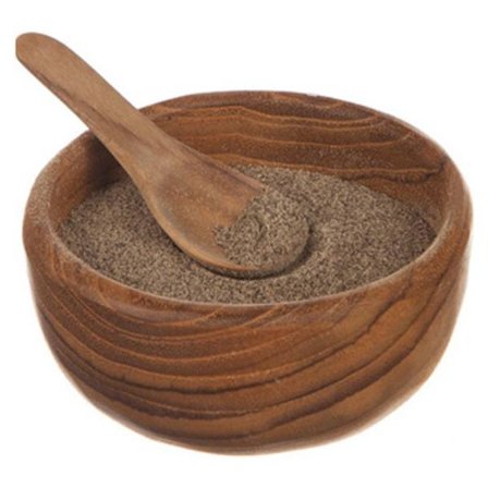 Salt/Pepparskål i trä med sked