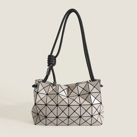 Geometrisk diamantgitter skuldertaske tofu taske crossbody lille taske kvinde blødt læder