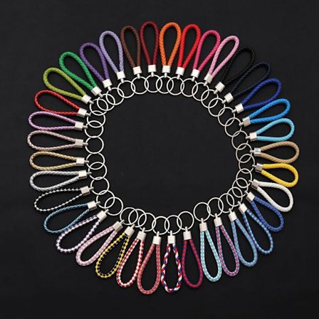 Lædernøglering, Bilvedhæng Nøglering 39 Dele Flettet Nøgleholder