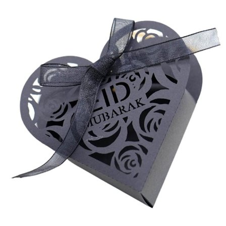 50 st Eid Mubarak Present Godisask Ramadan Dekoration Ros Hål Hjärtformad Choklad