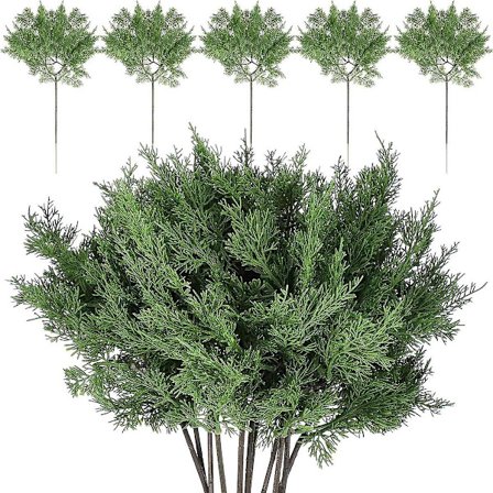 Juletræsgren af fyr, 16,5 x 9 tommer kunstige grene kunstige kviste (12 stk.)