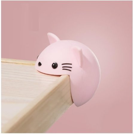 4 st Söta Cartoon Bordshörnsskydd för Bebis, Möbelhörnsskydd och Babysäkerhetsstötdämpare Barnvänliga