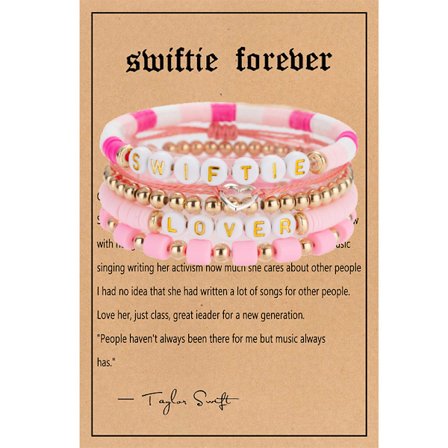 5-pack Taylor Swift-tema armbandssmycken present till kvinnor flickor älskare musikfans