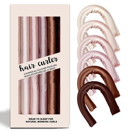 Varmefri Hårcurlere - Satinbeklædte Varmefri Hårcurlere til Langt Hår Flexi-stænger til Varmefri Curlere til Alle Hårttyper Hårrullet til Søvn