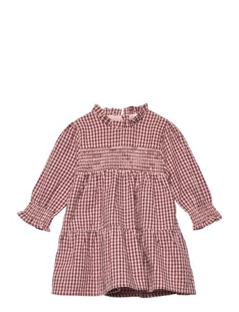 Kis - Kjole Dresses & Skirts Dresses Baby Dresses Long-sleeved Baby Dresses Rosa Hust & Claire