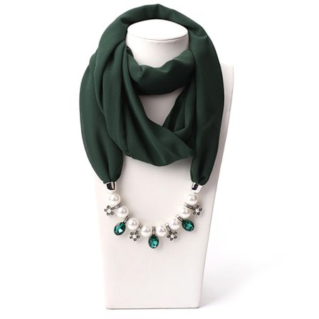 Nya Halsband Hängen Långt Halsband Pärlor Hänge Halsduk Scarves Hänge för