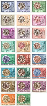 Frankrig 1964-1976 - Forudannulleret - YT PO123-145 - Postfrisk