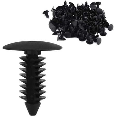 Dørbeklædningsclips, 100 universelle trykclips, nittefastgørelser til beklædningspaneler