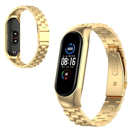 Xiaomi Mi Smart Band 6 / 5 stainless steel watch band - Gold