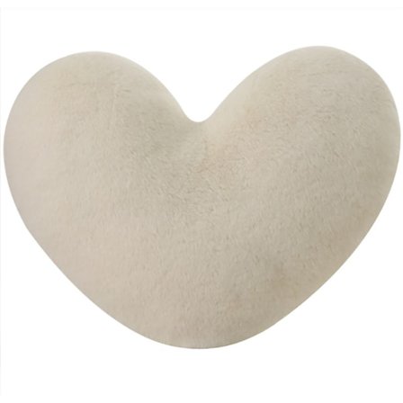 Polyester, dekorativ pude, lyserødt hjerte (Peony Pink), 38*52cm