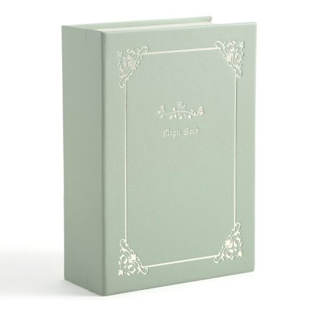 PU smykkeskrin, magisk bog smykkeskrin, egnet til opbevaring af øreringe, armbånd, halskæder, ringe, grøn