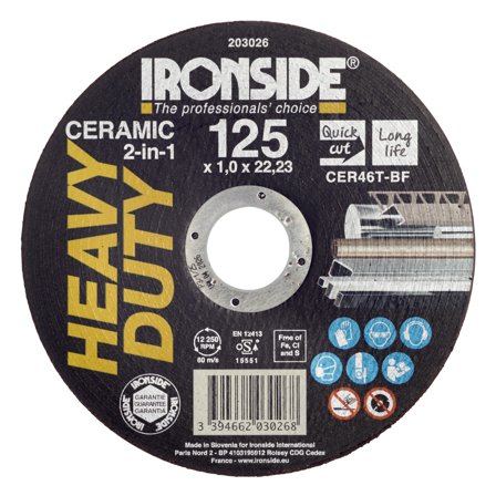 Ironside 203026 Kapskiva Tjocklek: 1.0 mm, Kapa, slipa & polera