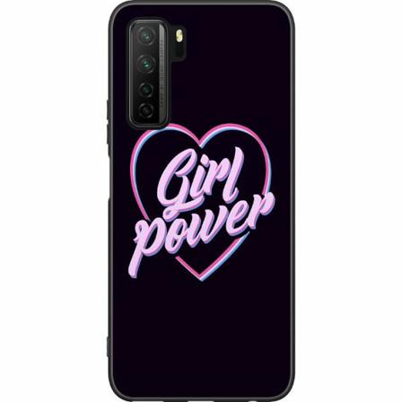Huawei P40 Lite 5g Svart Skal Neon Girl Power