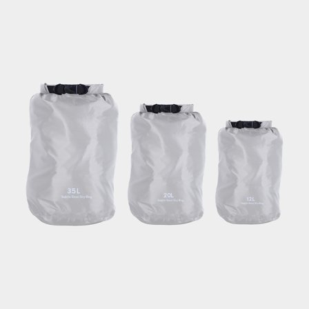 Drybag sæt / vandtætte pakkeposer Subito Gear, 70D, 12/20/35 liter, grå, 3-pak