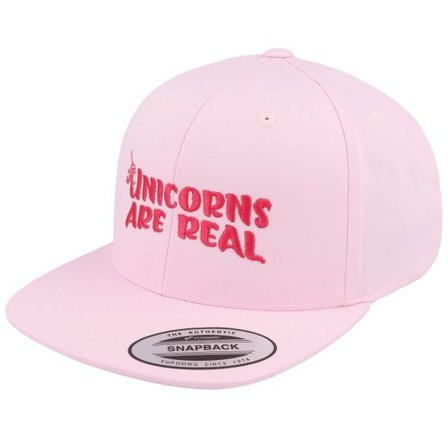 Unicorns - Rosa snapback Keps - Kids Unicorns Are Real Pink Snapback @ Hatstore