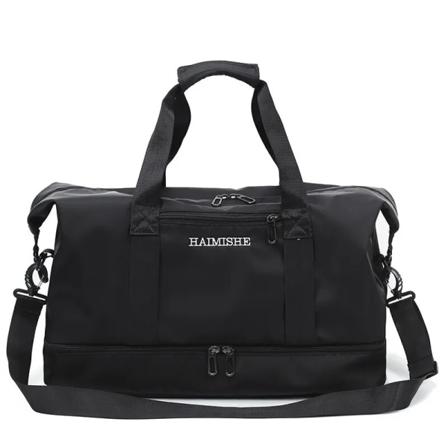 Glänsande gymväska Torr våt resor Fitness för män Tas Handväskor Dam Nylon Bagageväska med skor Ficka Resa Sac De Sport Clear