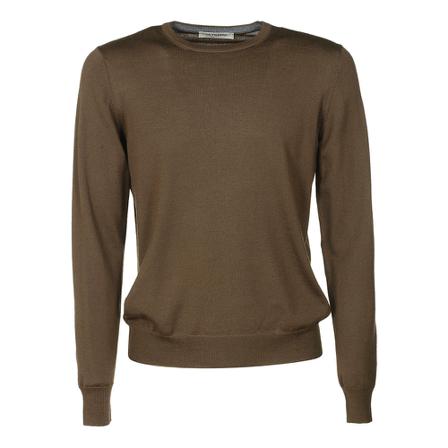 Gran Sasso, Round-neck Knitwear Bruin, Heren, Maat:M