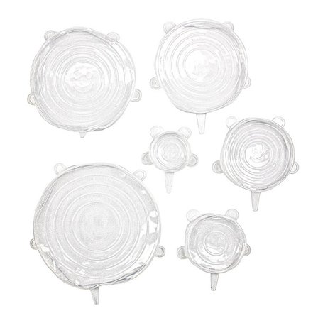 6x Hvide silikonelåg