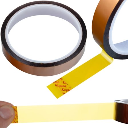 Kapton-Teippi 12Mm X 30M – Korkea Lampokesto 240°C | 0,05Mm Paksuus | Elektroniikkasuojaus