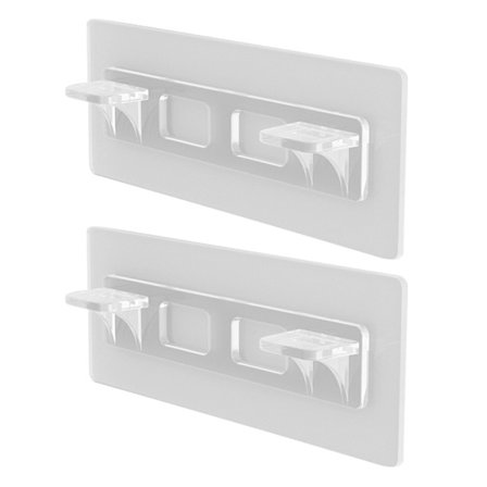 Hylleholder Hyllebrakett Klemmer Selvklebende Plugger for Skapskap Hylle Punch Free Brakett Oppbevaringshylle
